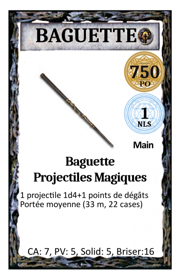 Baguette - Projectille Magique